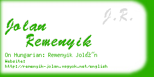 jolan remenyik business card